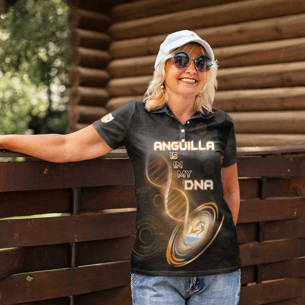 Personalized Anguilla Is In My DNA Women Polo Shirt - Wonder Print Shop