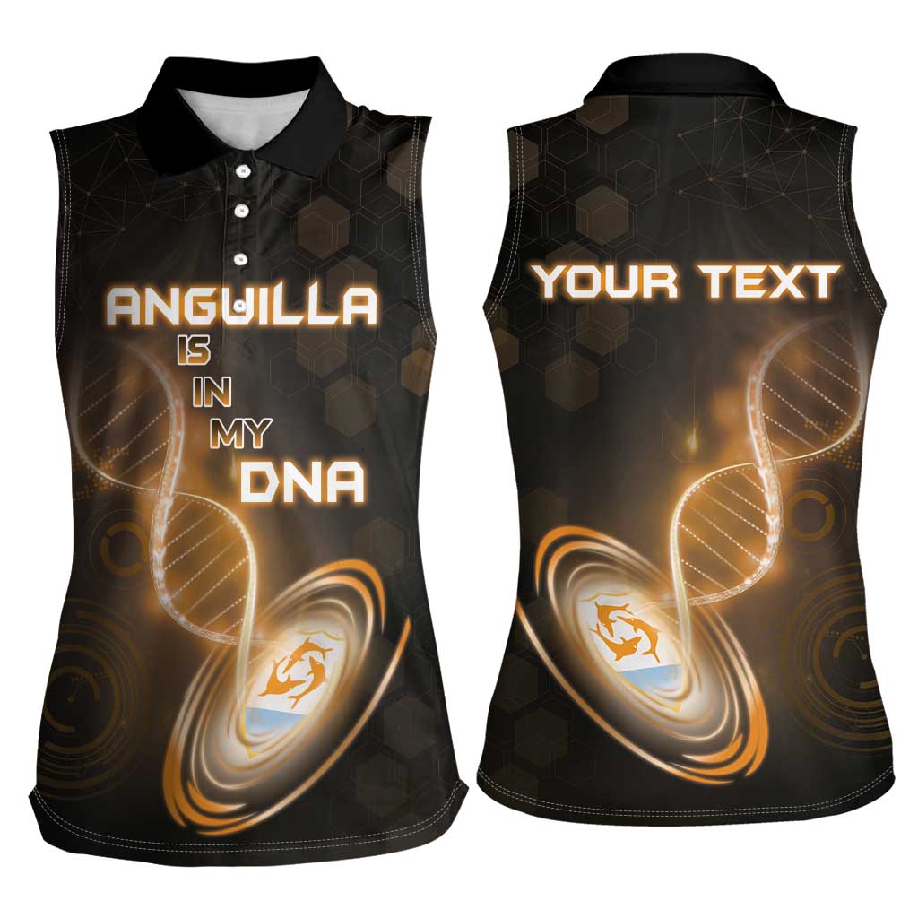 Personalized Anguilla Is In My DNA Women Sleeveless Polo Shirt - Wonder Print Shop