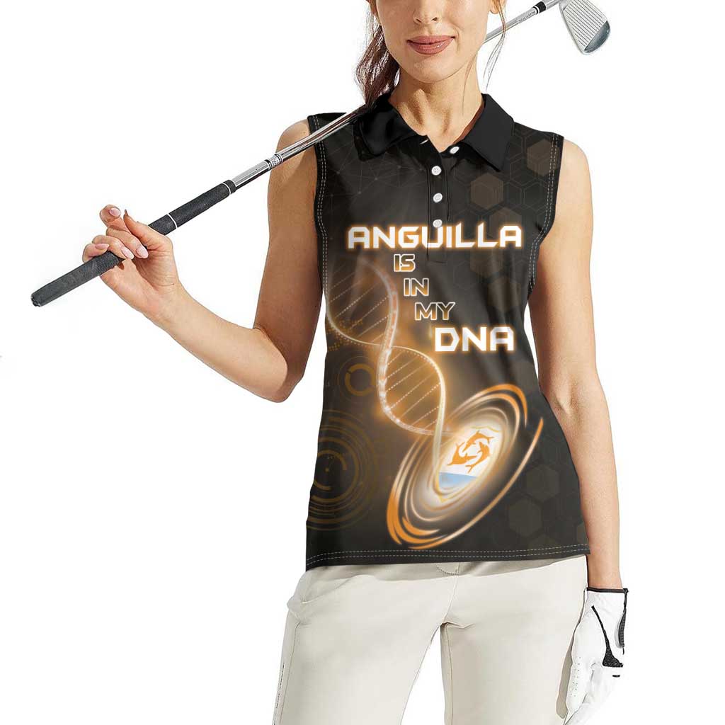 Personalized Anguilla Is In My DNA Women Sleeveless Polo Shirt - Wonder Print Shop