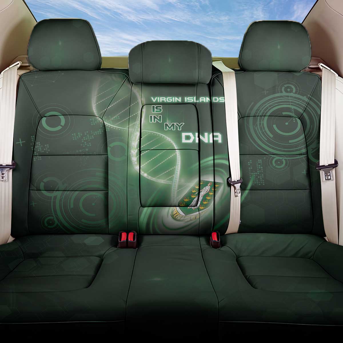 The British Virgin Islands Is In My DNA Back Car Seat Cover - Wonder Print Shop