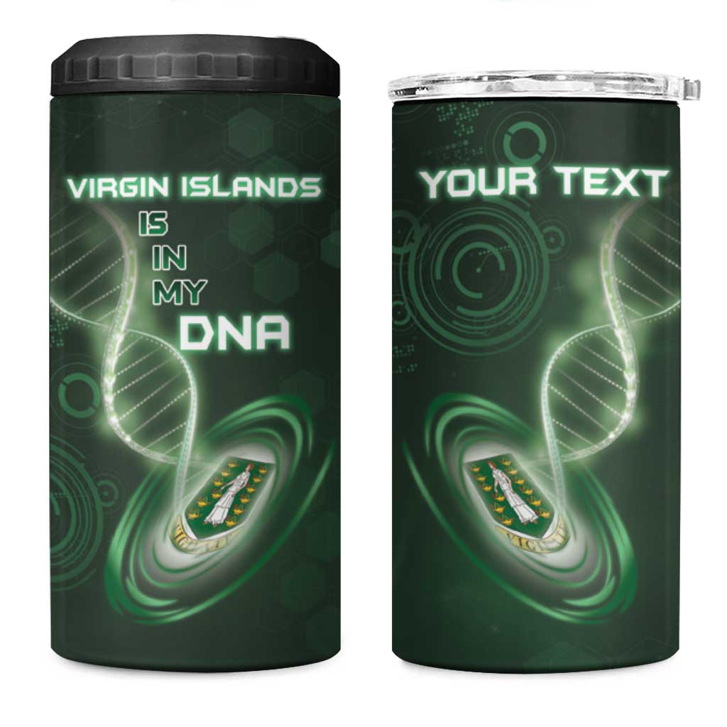 Personalized The British Virgin Islands Is In My DNA 4 in 1 Can Cooler Tumbler - Wonder Print Shop