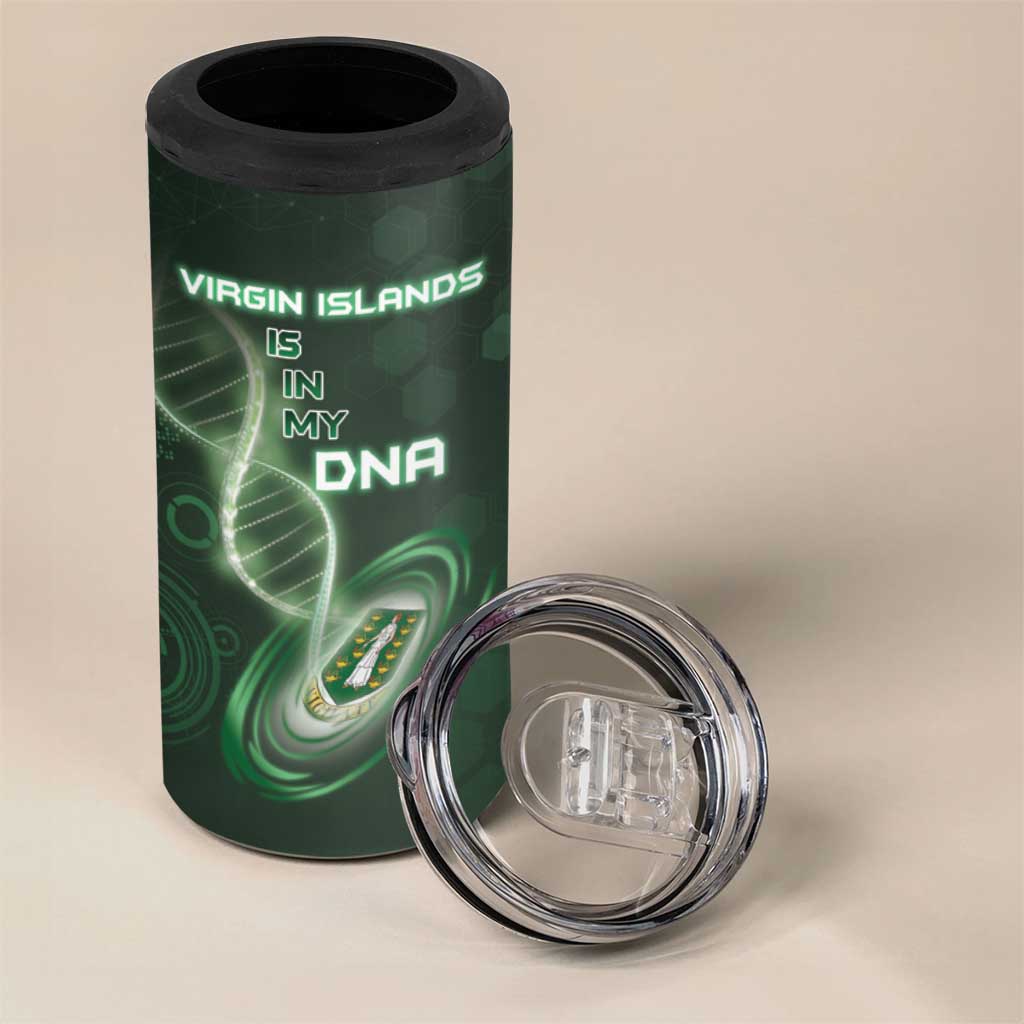 Personalized The British Virgin Islands Is In My DNA 4 in 1 Can Cooler Tumbler - Wonder Print Shop