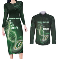 Personalized The British Virgin Islands Is In My DNA Couples Matching Long Sleeve Bodycon Dress and Long Sleeve Button Shirt - Wonder Print Shop