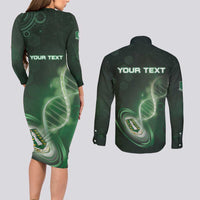 Personalized The British Virgin Islands Is In My DNA Couples Matching Long Sleeve Bodycon Dress and Long Sleeve Button Shirt - Wonder Print Shop