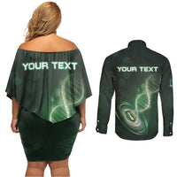 Personalized The British Virgin Islands Is In My DNA Couples Matching Off Shoulder Short Dress and Long Sleeve Button Shirt - Wonder Print Shop