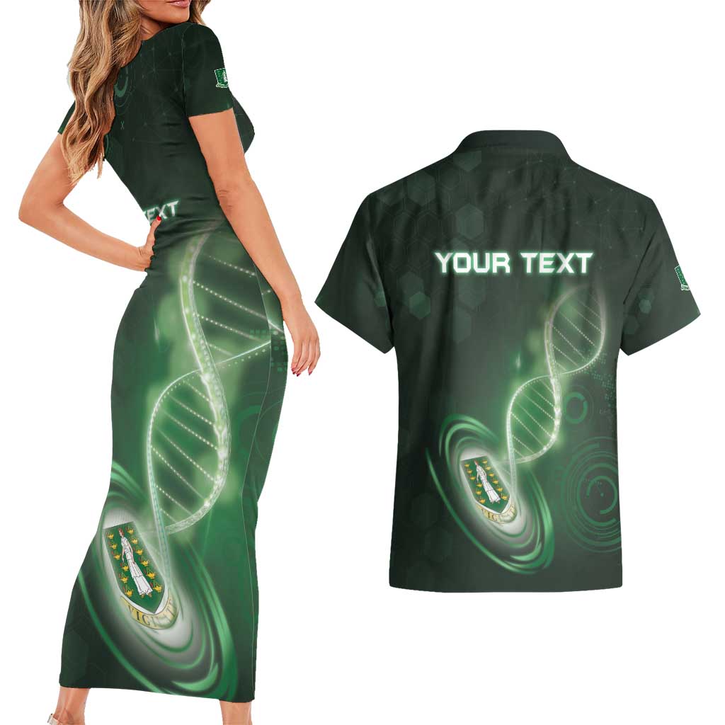 Personalized The British Virgin Islands Is In My DNA Couples Matching Short Sleeve Bodycon Dress and Hawaiian Shirt - Wonder Print Shop