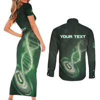 Personalized The British Virgin Islands Is In My DNA Couples Matching Short Sleeve Bodycon Dress and Long Sleeve Button Shirt - Wonder Print Shop