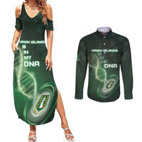 Personalized The British Virgin Islands Is In My DNA Couples Matching Summer Maxi Dress and Long Sleeve Button Shirt - Wonder Print Shop