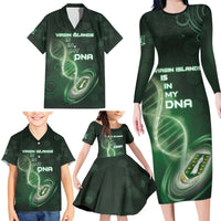 Personalized The British Virgin Islands Is In My DNA Family Matching Long Sleeve Bodycon Dress and Hawaiian Shirt - Wonder Print Shop