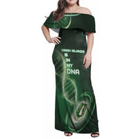 Personalized The British Virgin Islands Is In My DNA Family Matching Off Shoulder Maxi Dress and Hawaiian Shirt - Wonder Print Shop
