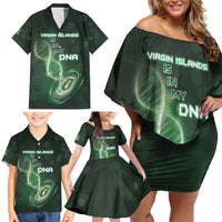 Personalized The British Virgin Islands Is In My DNA Family Matching Off Shoulder Short Dress and Hawaiian Shirt - Wonder Print Shop