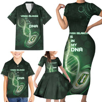 Personalized The British Virgin Islands Is In My DNA Family Matching Short Sleeve Bodycon Dress and Hawaiian Shirt - Wonder Print Shop