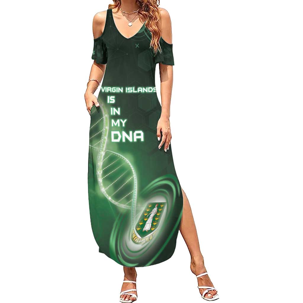 Personalized The British Virgin Islands Is In My DNA Family Matching Summer Maxi Dress and Hawaiian Shirt - Wonder Print Shop