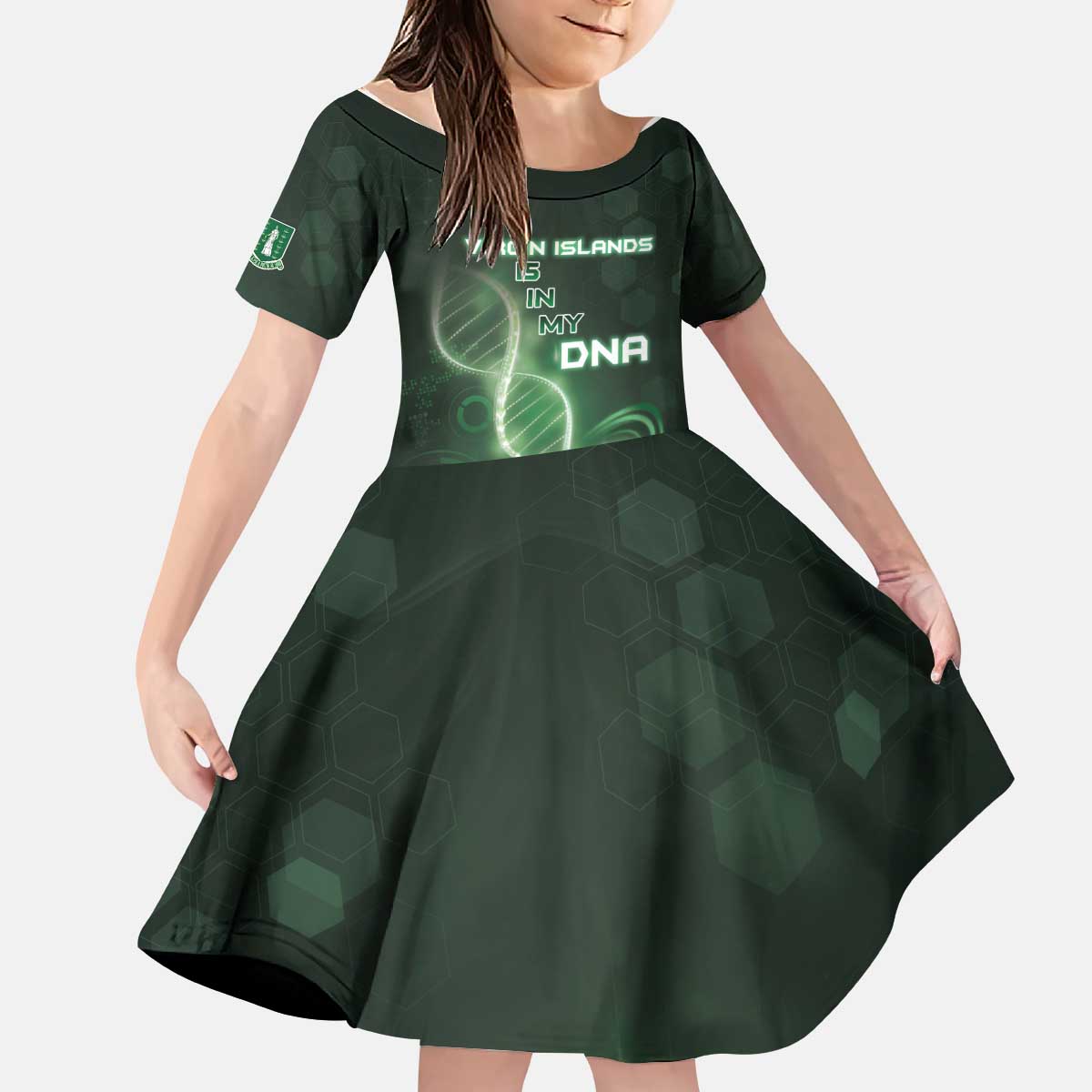 Personalized The British Virgin Islands Is In My DNA Kid Short Sleeve Dress - Wonder Print Shop