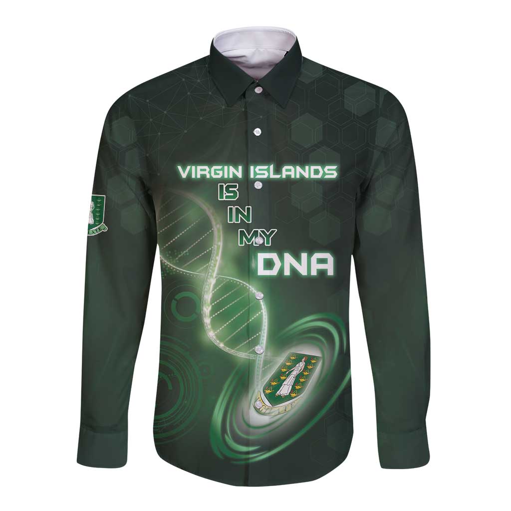 Personalized The British Virgin Islands Is In My DNA Long Sleeve Button Shirt - Wonder Print Shop