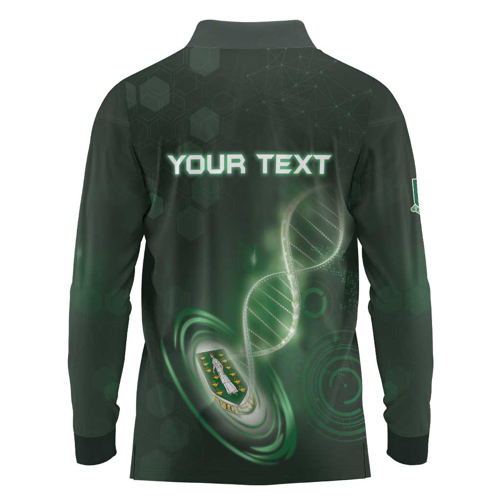 Personalized The British Virgin Islands Is In My DNA Long Sleeve Polo Shirt - Wonder Print Shop
