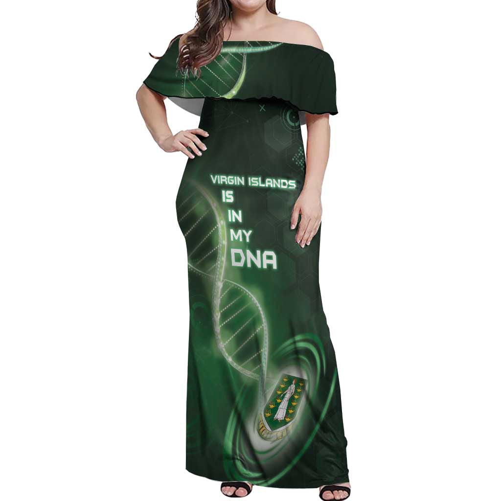 Personalized The British Virgin Islands Is In My DNA Off Shoulder Maxi Dress - Wonder Print Shop