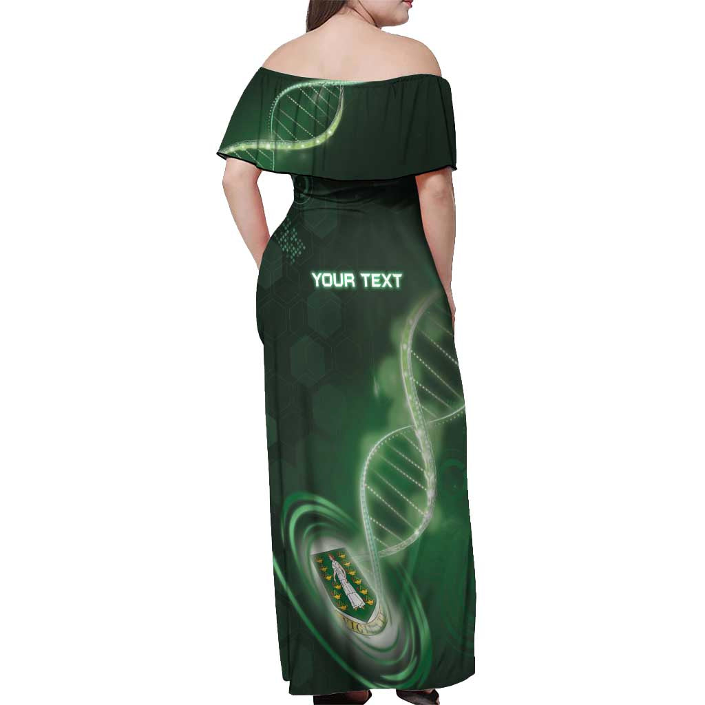 Personalized The British Virgin Islands Is In My DNA Off Shoulder Maxi Dress - Wonder Print Shop