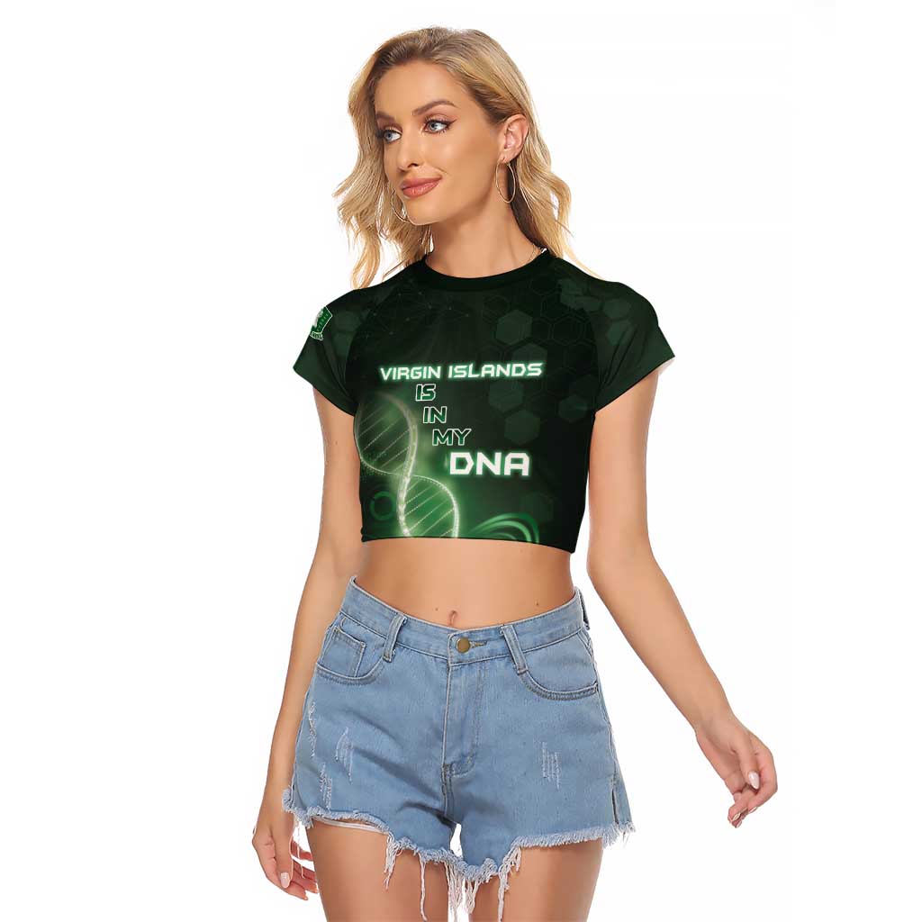 Personalized The British Virgin Islands Is In My DNA Raglan Cropped T Shirt - Wonder Print Shop