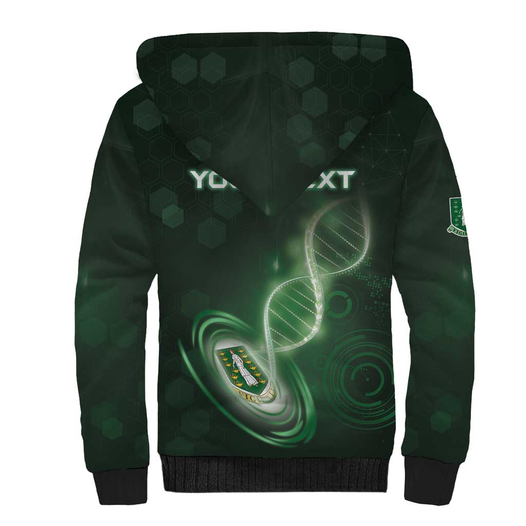 Personalized The British Virgin Islands Is In My DNA Sherpa Hoodie - Wonder Print Shop