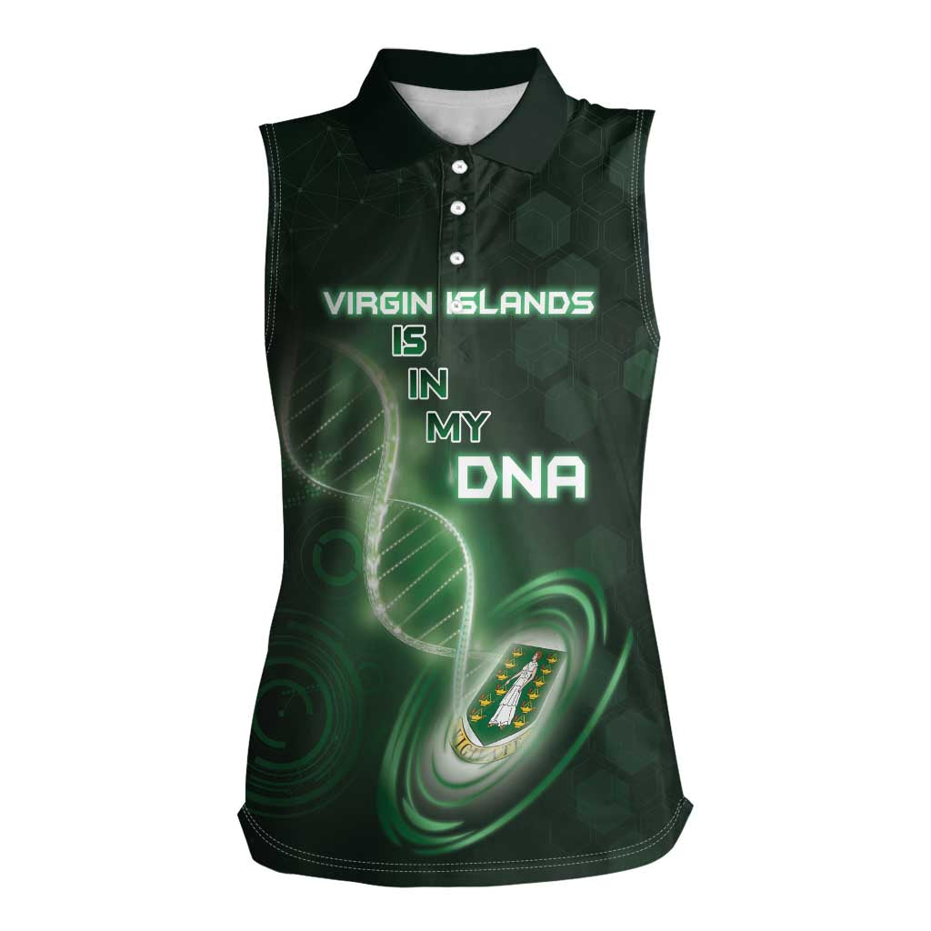 Personalized The British Virgin Islands Is In My DNA Women Sleeveless Polo Shirt - Wonder Print Shop