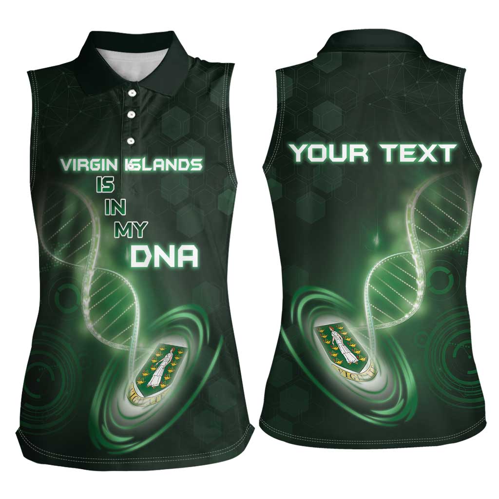 Personalized The British Virgin Islands Is In My DNA Women Sleeveless Polo Shirt - Wonder Print Shop