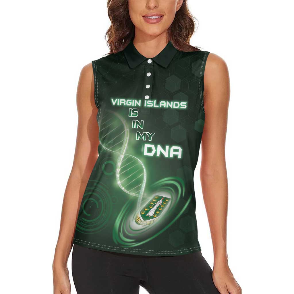 Personalized The British Virgin Islands Is In My DNA Women Sleeveless Polo Shirt - Wonder Print Shop