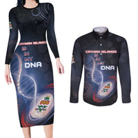 Personalized The Cayman Islands Is In My DNA Couples Matching Long Sleeve Bodycon Dress and Long Sleeve Button Shirt - Wonder Print Shop