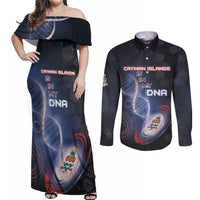 Personalized The Cayman Islands Is In My DNA Couples Matching Off Shoulder Maxi Dress and Long Sleeve Button Shirt - Wonder Print Shop