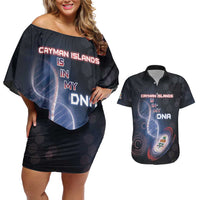 Personalized The Cayman Islands Is In My DNA Couples Matching Off Shoulder Short Dress and Hawaiian Shirt - Wonder Print Shop