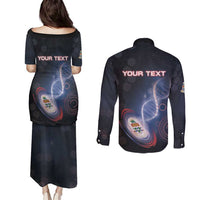 Personalized The Cayman Islands Is In My DNA Couples Matching Puletasi and Long Sleeve Button Shirt - Wonder Print Shop