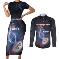 Personalized The Cayman Islands Is In My DNA Couples Matching Short Sleeve Bodycon Dress and Long Sleeve Button Shirt - Wonder Print Shop