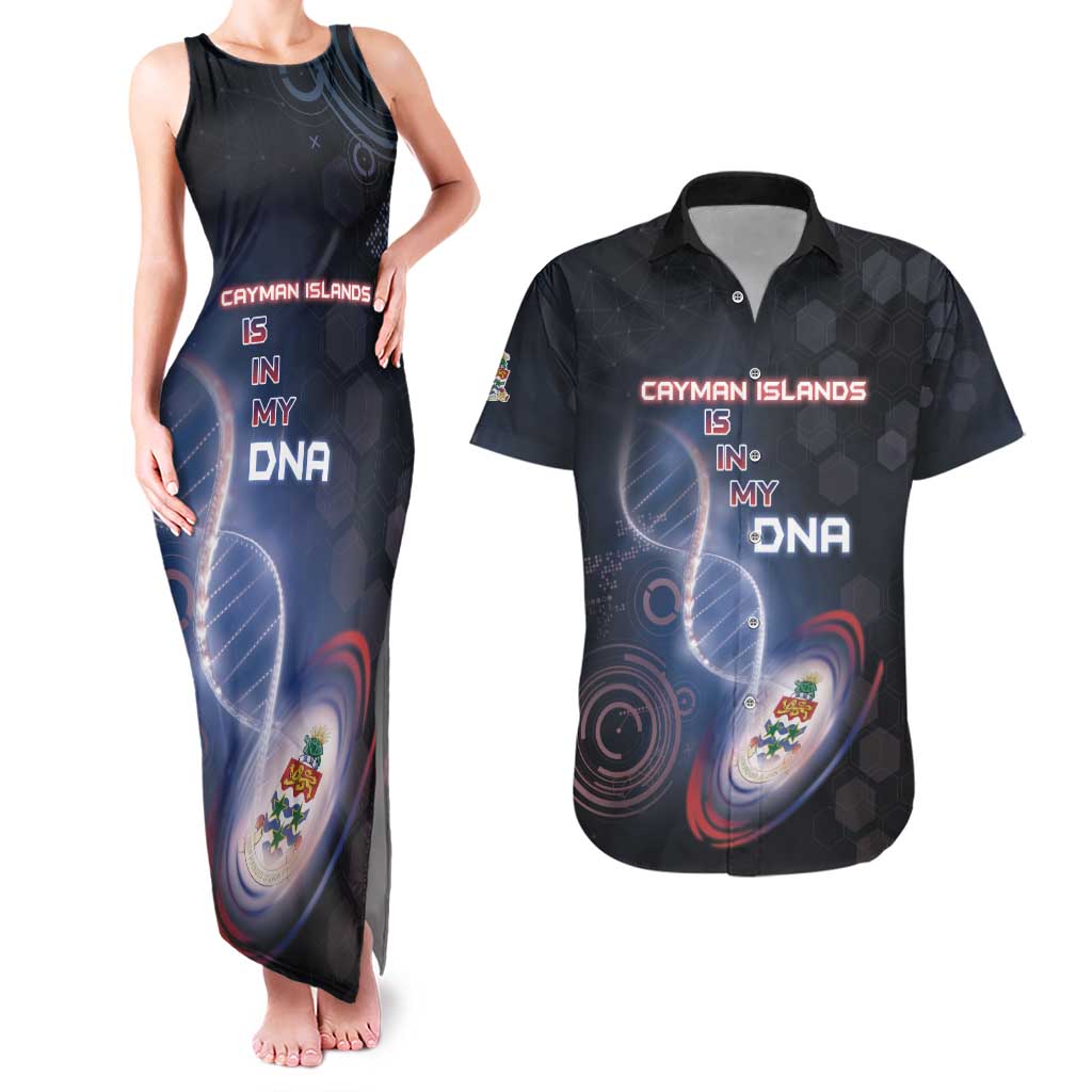 Personalized The Cayman Islands Is In My DNA Couples Matching Tank Maxi Dress and Hawaiian Shirt - Wonder Print Shop