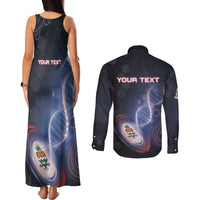 Personalized The Cayman Islands Is In My DNA Couples Matching Tank Maxi Dress and Long Sleeve Button Shirt - Wonder Print Shop