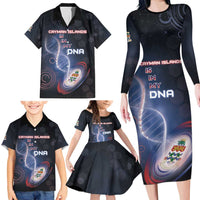 Personalized The Cayman Islands Is In My DNA Family Matching Long Sleeve Bodycon Dress and Hawaiian Shirt - Wonder Print Shop