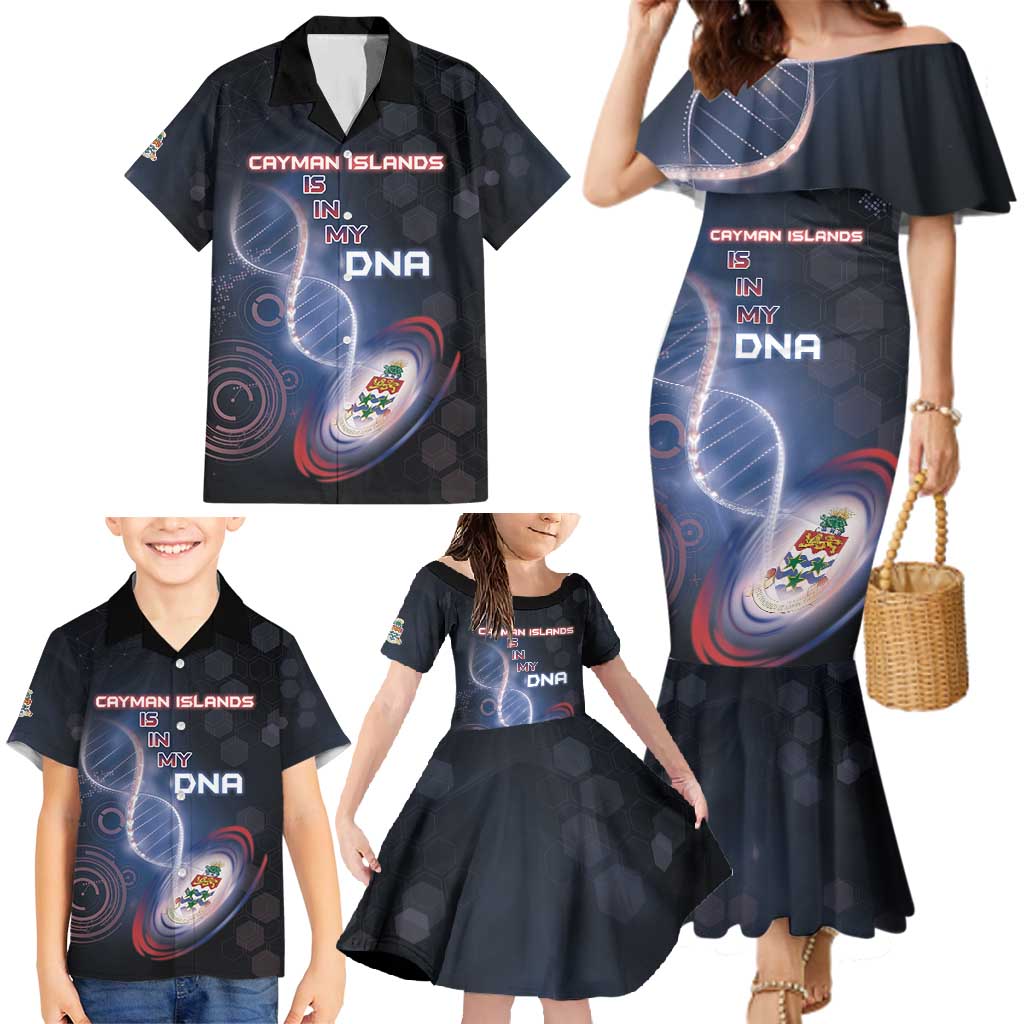 Personalized The Cayman Islands Is In My DNA Family Matching Mermaid Dress and Hawaiian Shirt - Wonder Print Shop