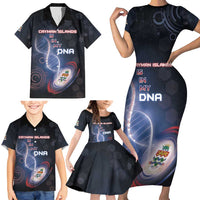 Personalized The Cayman Islands Is In My DNA Family Matching Short Sleeve Bodycon Dress and Hawaiian Shirt - Wonder Print Shop