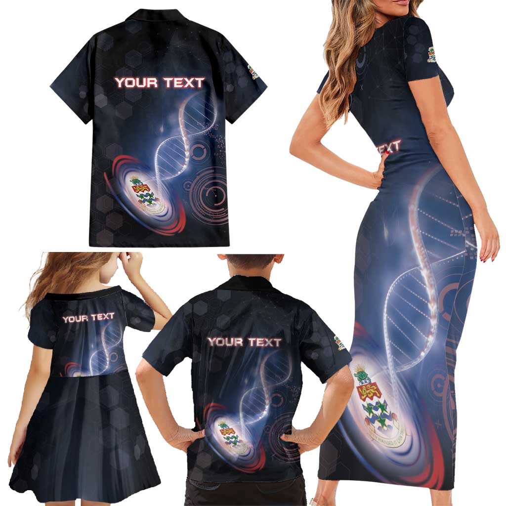 Personalized The Cayman Islands Is In My DNA Family Matching Short Sleeve Bodycon Dress and Hawaiian Shirt - Wonder Print Shop