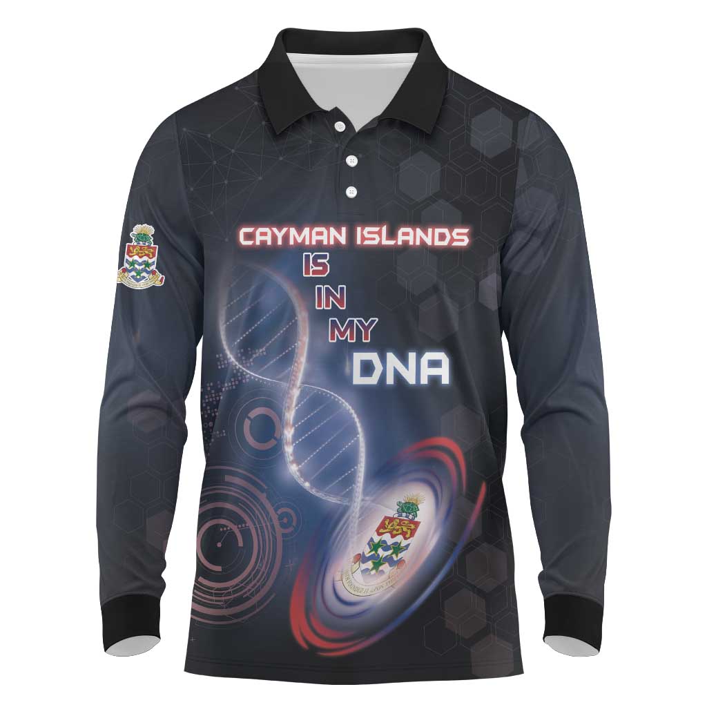 Personalized The Cayman Islands Is In My DNA Long Sleeve Polo Shirt - Wonder Print Shop