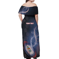 Personalized The Cayman Islands Is In My DNA Off Shoulder Maxi Dress - Wonder Print Shop