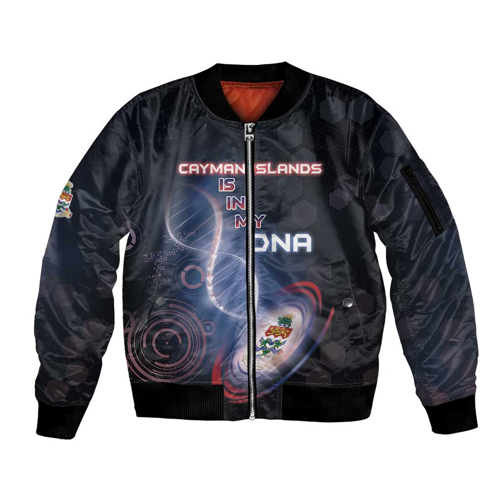 Personalized The Cayman Islands Is In My DNA Sleeve Zip Bomber Jacket - Wonder Print Shop
