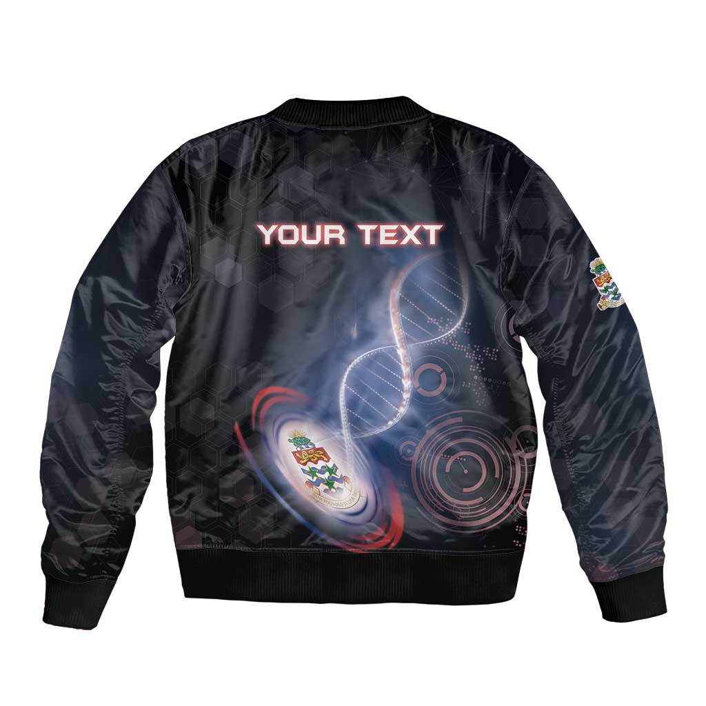 Personalized The Cayman Islands Is In My DNA Sleeve Zip Bomber Jacket - Wonder Print Shop