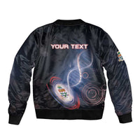 Personalized The Cayman Islands Is In My DNA Sleeve Zip Bomber Jacket - Wonder Print Shop