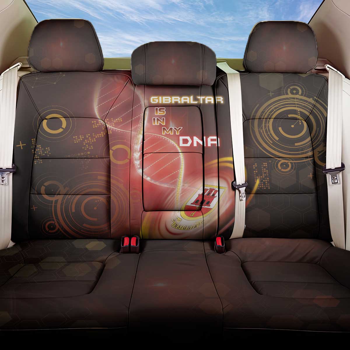 Gibraltar Is In My DNA Back Car Seat Cover - Wonder Print Shop