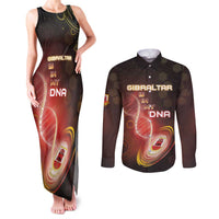 Personalized Gibraltar Is In My DNA Couples Matching Tank Maxi Dress and Long Sleeve Button Shirt - Wonder Print Shop