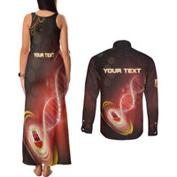 Personalized Gibraltar Is In My DNA Couples Matching Tank Maxi Dress and Long Sleeve Button Shirt - Wonder Print Shop