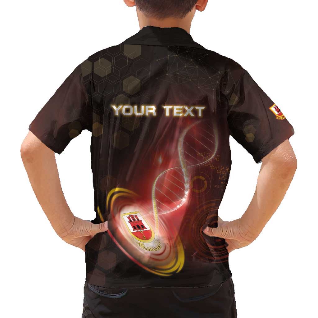 Personalized Gibraltar Is In My DNA Family Matching Off Shoulder Short Dress and Hawaiian Shirt - Wonder Print Shop