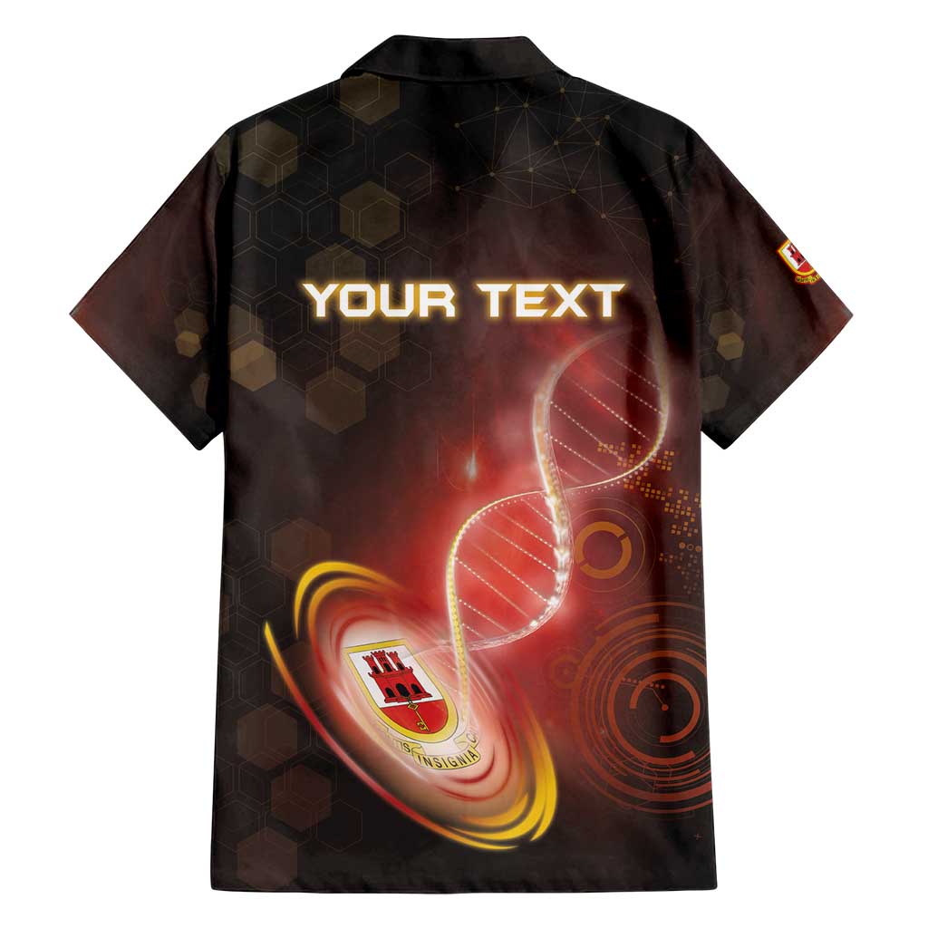 Personalized Gibraltar Is In My DNA Family Matching Off Shoulder Short Dress and Hawaiian Shirt - Wonder Print Shop