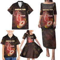 Personalized Gibraltar Is In My DNA Family Matching Puletasi and Hawaiian Shirt - Wonder Print Shop