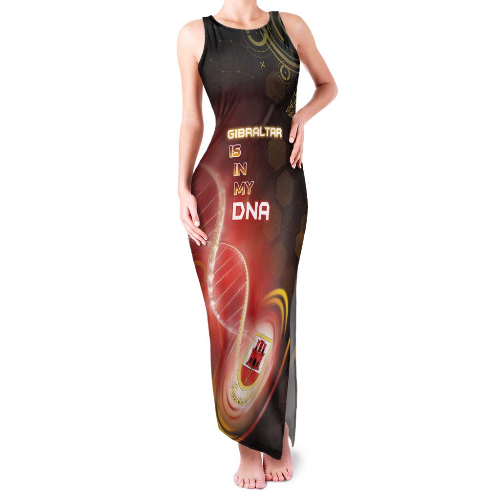 Personalized Gibraltar Is In My DNA Family Matching Tank Maxi Dress and Hawaiian Shirt - Wonder Print Shop